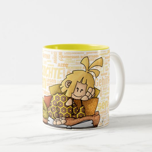 Senta - Buch /  Zweifarbige Tasse (VorderseiteRechts)
