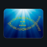 Sentence DER HERR IST MEIN SHEPHERD | Christlicher Magnet<br><div class="desc">Das Ichthus- oder Fischsymbol wurde von den frühen Christen benutzt,  um sich als Anhänger Jesu Christi zu identifizieren und ihre Verbundenheit mit dem Christentum zum Ausdruck zu bringen. Modernes Design mit individualisierbarem Text: Lord is my Shepherd.</div>