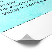 Sentences-Poster Poster (Ecke)