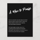 Sentimental "A Man to Lob" Postkarte (Vorderseite)