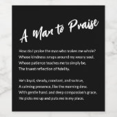 Sentimental "A Man to Lob" Weinetikett (Einzelnes Label)