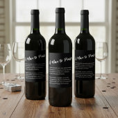 Sentimental "A Man to Lob" Weinetikett