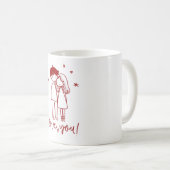 Sentimental and Love Line Art Illustrations Kaffeetasse (VorderseiteRechts)