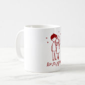 Sentimental and Love Line Art Illustrations Kaffeetasse (Vorderseite Links)