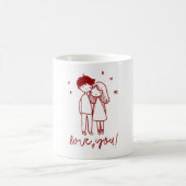 Sentimental and Love Line Art Illustrations Kaffeetasse (Mittel)