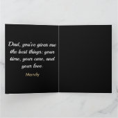 Sentimental Best Vater Custom Foto Father `Day Karte (Innenseite)