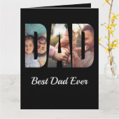 Sentimental Best Vater Custom Foto Father `Day Karte (Gelbe Blume)