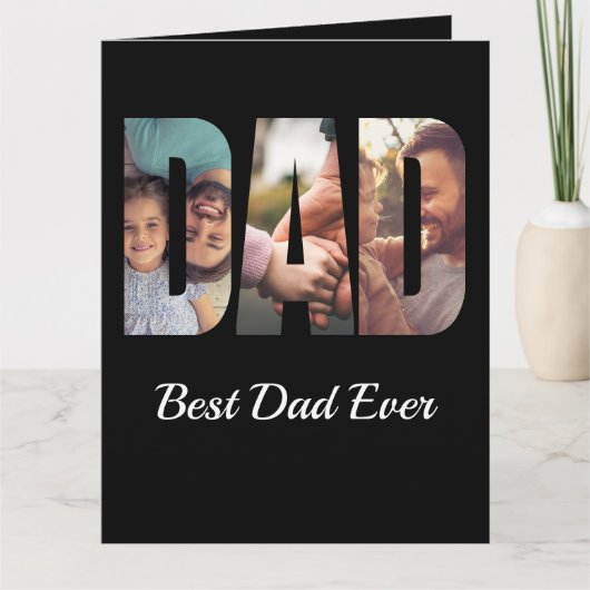 Sentimental Best Vater Custom Foto Father `Day Karte (Vorderseite)