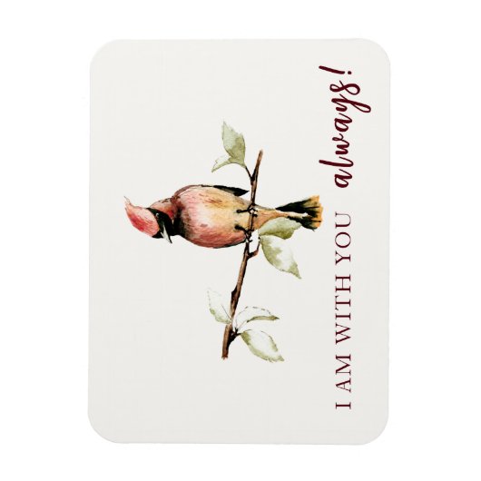 Sentimental bin ich bei dir immer Red Kardinal Magnet (Vertikal)