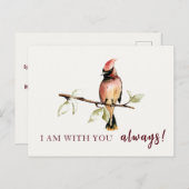 Sentimental bin ich bei dir immer Red Kardinal Postkarte (Vorne/Hinten)