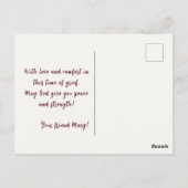 Sentimental bin ich bei dir immer Red Kardinal Postkarte (Rückseite)