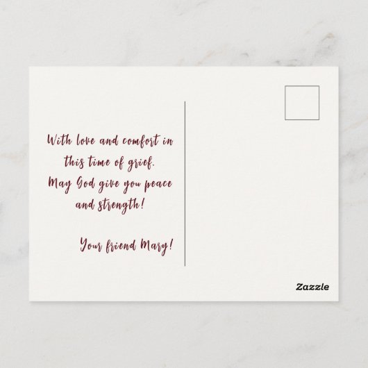 Sentimental bin ich bei dir immer Red Kardinal Postkarte (Rückseite)