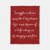 Sentimental Christmas Gedicht Fleecedecke (Vorderseite)
