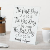 Sentimental Dates Sign | Hochzeit | BRAUTPARTY Sockelschild (In SItu)