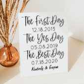 Sentimental Dates Sign | Hochzeit | BRAUTPARTY Sockelschild