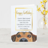 Sentimental Dog Funny Birthday Epic New Love Karte (Gelbe Blume)