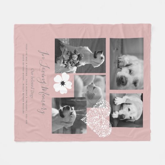 Sentimental Dog Memorial Keepake Geschenk hinzufüg Fleecedecke (Vorderseite (Horizontal))