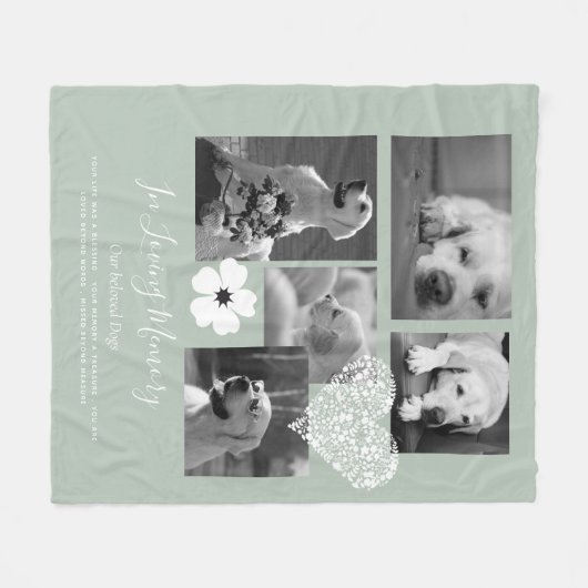 Sentimental Dog Memorial Keepake Geschenk hinzufüg Fleecedecke (Vorderseite (Horizontal))