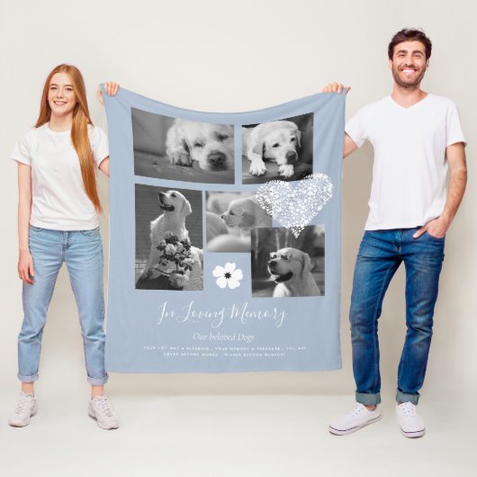 Sentimental Dog Memorial Keepake Geschenk hinzufüg Fleecedecke (Beispiel)