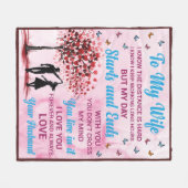 sentimental Ehefrau Husband Wortart Fleecedecke (Vorderseite (Horizontal))