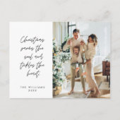 Sentimental, frohe Weihnachten, Familienfest Foto Postkarte (Vorderseite)