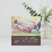 sentimental | Frohe Weihnachten Niedliche Blätter  (Stehend Vorderseite)