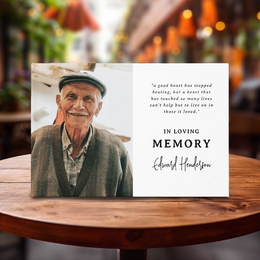 Sentimental Keepsake Funeral Photo  Gästebuch