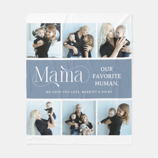 Sentimental Photo Collage Mama Keepsake  Fleecedecke (Vorderseite)