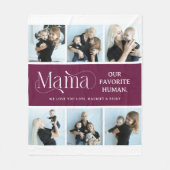 Sentimental Photo Collage Mama Keepsake  Fleecedecke (Vorderseite)