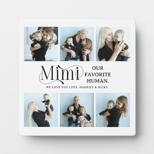 Sentimental Photo Collage Mimi Keepsake  Fotoplatte (Vorderseite)