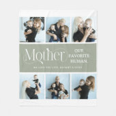 Sentimental Photo Collage Mother Keepsake Fleecedecke (Vorderseite)