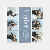 Sentimental Photo Collage Mother Keepsake  Fleecedecke (Vorderseite (Horizontal))