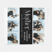 Sentimental Photo Collage Mother Keepsake  Fleecedecke (Vorderseite (Horizontal))