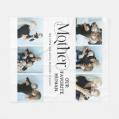 Sentimental Photo Collage Mother Keepsake  Fleecedecke (Vorderseite (Horizontal))