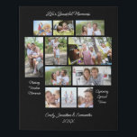 Sentimental Quotes 11 Foto Collage Black Künstlicher Leinwanddruck<br><div class="desc">Sentimental Quotes 11 Foto Collage Namen und Jahr Schwarz. Mit diesem elf Foto Collage Design können Sie Ihre Familienzeit ganz individuell gestalten. Dieses einzigartige, individuell gestaltbare Geschenk für sich selbst oder für Familienmitglieder bietet Ihre Lieblings-11 hochgeschätzte Fotos. Drei sentimentale Zitate sind enthalten: "Lebensschöne Momente", "Zeitlose Erinnerungen machen" und "Sonderzeiten erfassen",...</div>