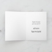 Sentimental Space Happy Birthday Card Karte (Innenseite)
