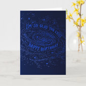 Sentimental Space Happy Birthday Card Karte (Gelbe Blume)