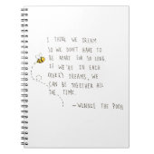 Sentimental Winnie-the-Pooh-Notebook Notizblock (Vorderseite)