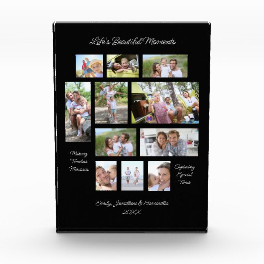 Sentimental Words 11 Foto Collage Schwarz (Vorderseite)