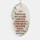 Sentimental words for Mama Keramik Ornament (Rechts)