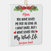 Sentimental words For Mama with custom Foto Keramikornament (Rechts)