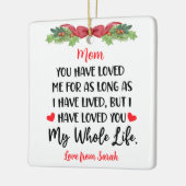 Sentimental words For Mama with custom Foto Keramikornament (Links)
