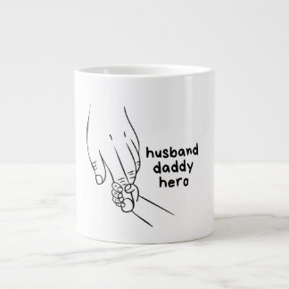 Sentimentale Familien- und Liebeslinienkunst-Illus Jumbo-Tasse