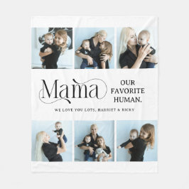 Sentimentale Fotocollage Mama Andenken  Fleecedecke