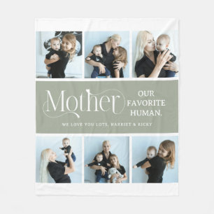 Sentimentale Fotocollage Mutter Andenken Fleecedecke