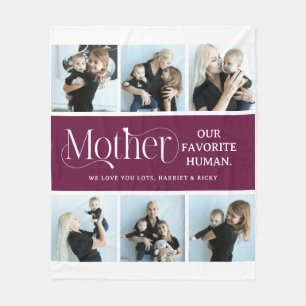 Sentimentale Fotocollage Mutter Andenken Fleecedecke