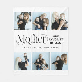 Sentimentale Fotocollage Mutter Andenken  Fleecedecke