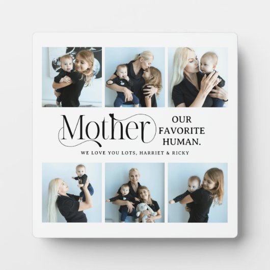 Sentimentale Fotocollage-Mutter-Andenken Fotoplatte (Vorderseite)