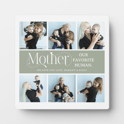 Sentimentale Fotocollage-Mutter-Andenken  Fotoplatte (Vorderseite)