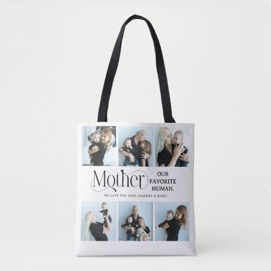 Sentimentale Fotocollage Mutter Andenken Tasche (Vorderseite)